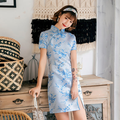 Vestido Cheongsam Tang Moderno para Verano - Image 11