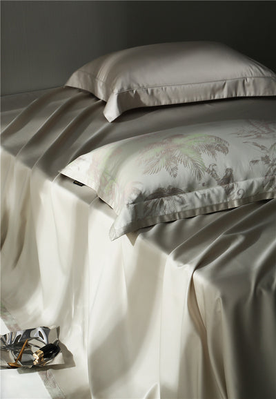 Juego de Cama Jacquard Algodón Puro Estilo Retro Americano 4 Piezas - Image 49