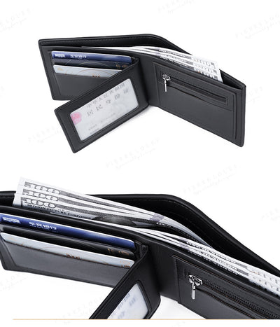 Billetera Delgada para Hombre con Múltiples Compartimentos y Diseño Rayado - Image 16