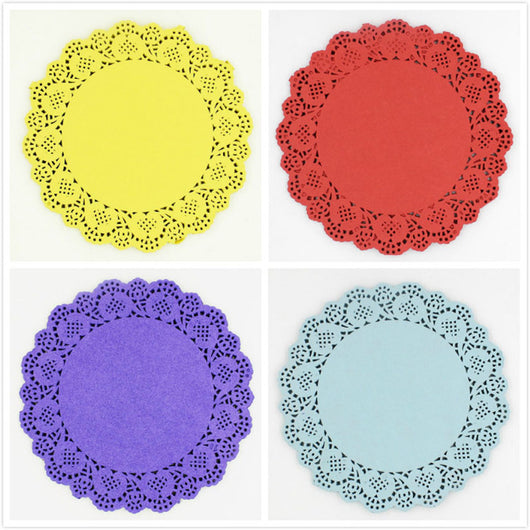 Papeles Secantes Florales con Encaje de Colores