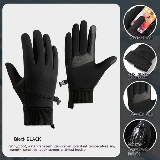 Guantes de Ciclismo Térmicos Acolchados Resistentes al Viento para Hombre - Image 13