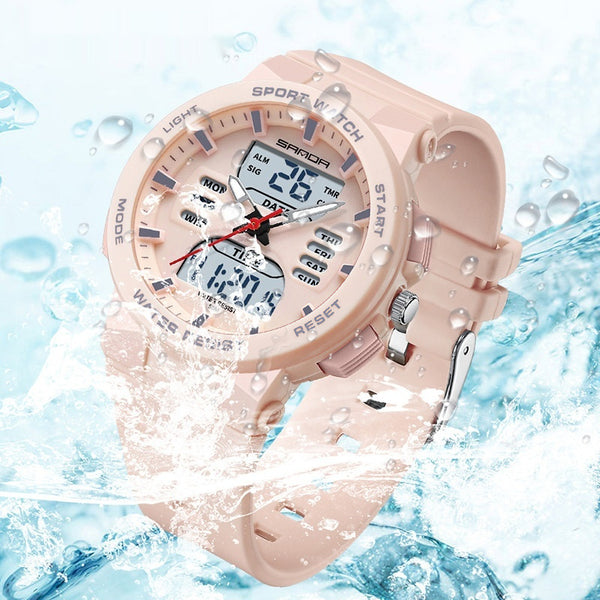 Reloj Deportivo Dual Display Luminoso Resistente al Agua