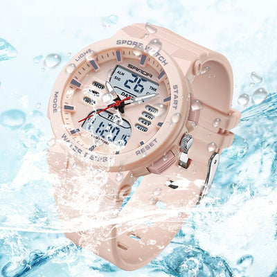 Reloj Deportivo Dual Display Luminoso Resistente al Agua