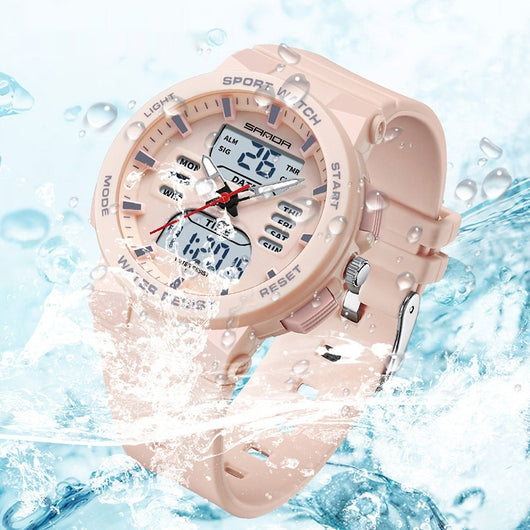 Reloj Deportivo Dual Display Luminoso Resistente al Agua