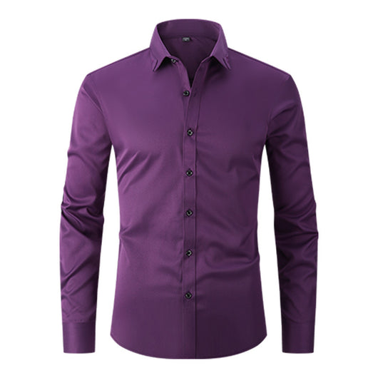 Camisa Hombre Colores Sólidos Primavera - Image 6