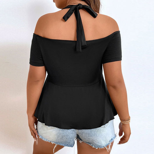 Blusa Elegante Ajustada al Talle con Hombros Descubiertos - Image 2