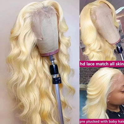 Peluca Rubia Ondas Grandes Cabello Largo Rizado para Mujeres Africanas con Encaje - Image 11