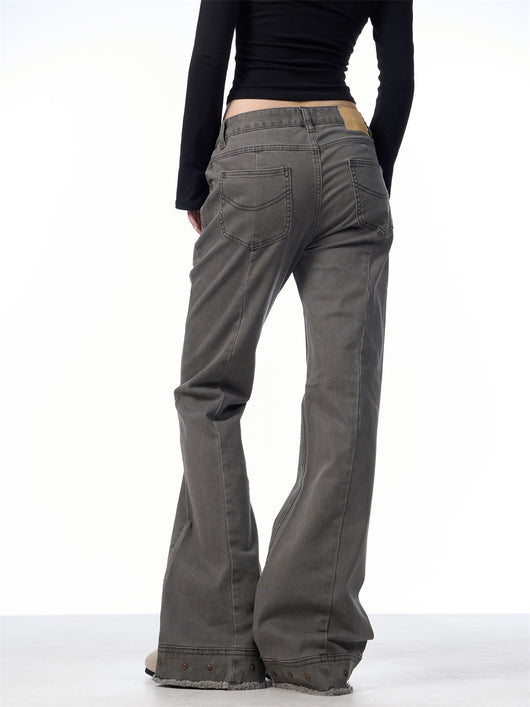 Pantalones Skinny Retro Talle Alto Elásticos con Bota Acampanada para Mujer - Image 23