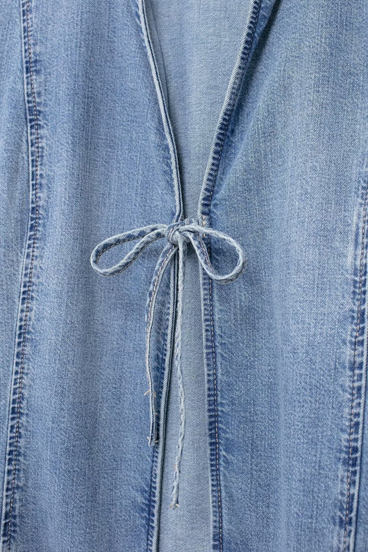 Camisa Denim Anudada Estilo Europeo y Americano para Chicas Modernas - Image 14