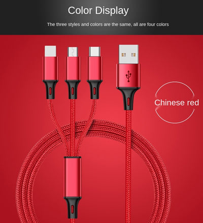 Cable de Datos Trenzado Triple 3 en 1 con Tres Conectores - Image 14