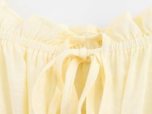 Blusa Ajustada Estilo Europeo Amarilla sin Mangas - Image 17