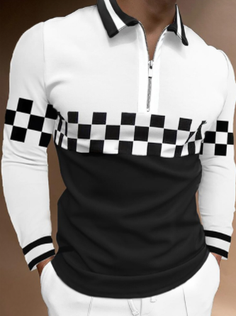 Polo Manga Larga Rayas Cuello Solapa Slim Fit Hombre - Image 7