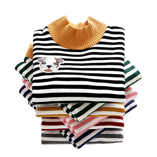 Camiseta Térmica Infantil de Cuello Alto - Algodón Puro para Niños y Niñas