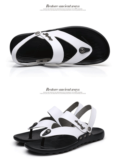 Sandalias de Cuero para Hombre - Chanclas de Playa Cómodas - Image 6