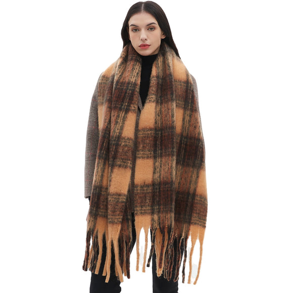 Bufanda Circular Otoño Invierno Café Maillard - Gruesa y Acogedora