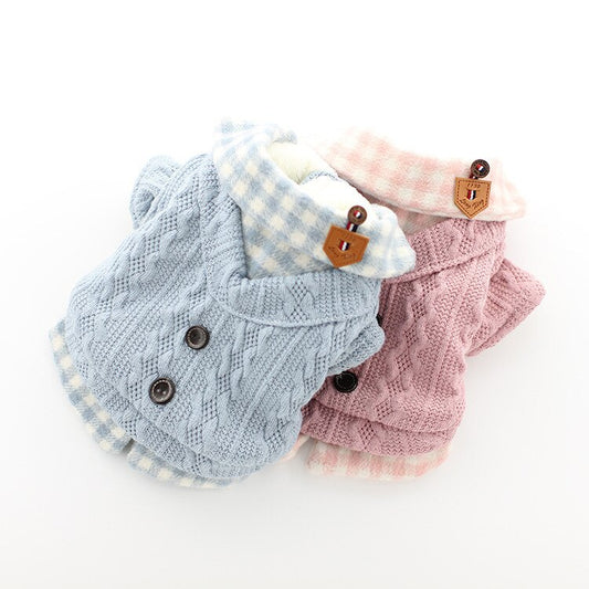 Abrigo Escocés Reversible para Mascotas - Diseño de Dos Capas