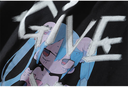 Sudadera Holgada de Dibujos Animados de Manga Larga - Image 6