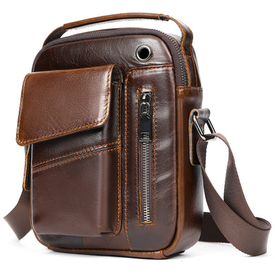 Bolso Crossbody de Cuero Minimalista para Hombre - Image 6