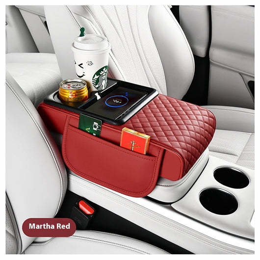 Caja Organizadora para Auto con Carga Inalámbrica Rápida y Soporte para Bebidas - Image 18