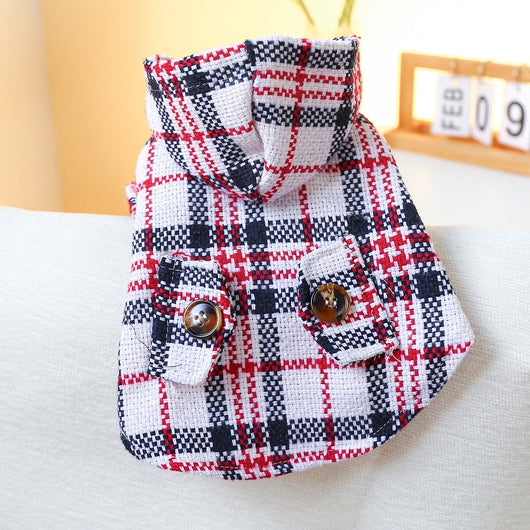 Abrigo Tipo Trench Cuadrille Rojo para Otoño e Invierno - Image 14