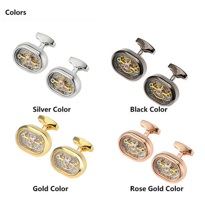 Gemelos de Puño Tourbillon Movimiento Acero Negro - Image 10