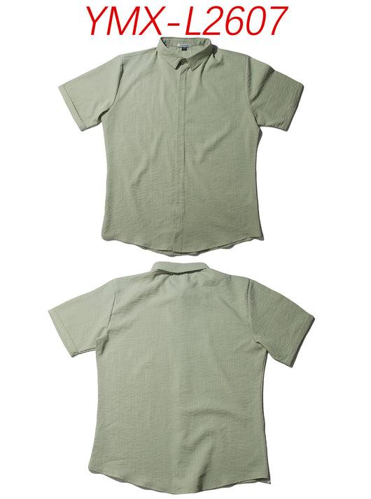 Camisa Casual de Manga Corta con Cuello Solapa - Image 15
