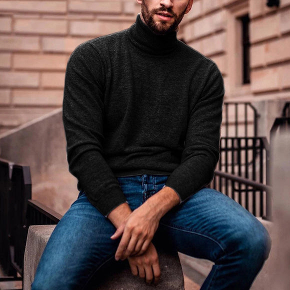 Suéter Cuello Alto Oversized en Punto Acogedor