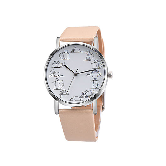 Reloj Infantil Gato Adorable con Patrón de Corazones para Niñas - Image 8