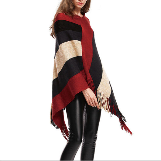 Capa Suéter con Flecos Otoño Invierno - Diseño Europeo Importado - Image 4