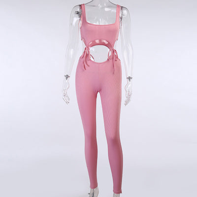 Pantalón deportivo con cortes y cordones ajustables - Image 59