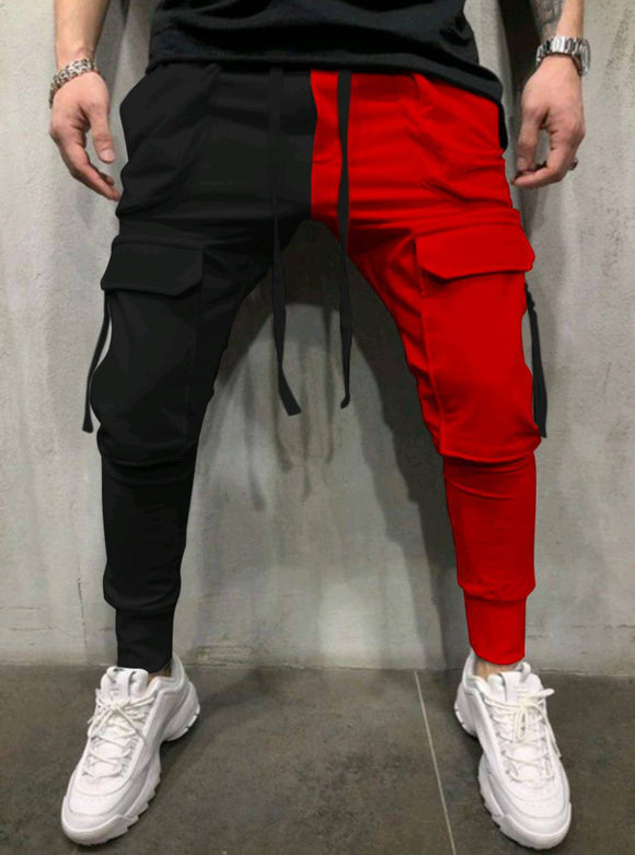 Pantalones Deportivos Multibolsillos con Bloques de Color
