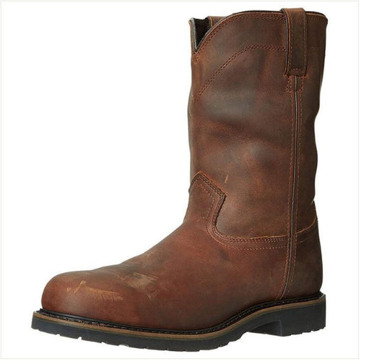 Botas Casuales Versátiles Retro Marrón Té para Hombre - Image 2