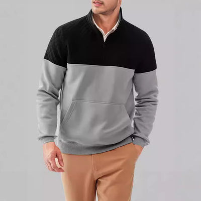 Sudadera con Capucha Color Block Casual para Hombre - Image 2