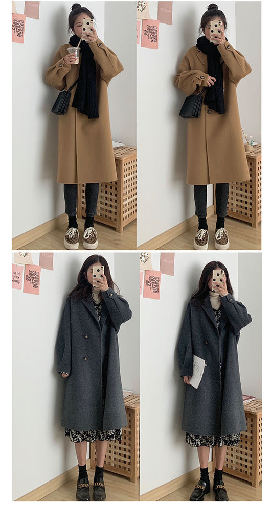 Abrigo de Lana Midi Mujer Acolchado Talla Pequeña - Image 18