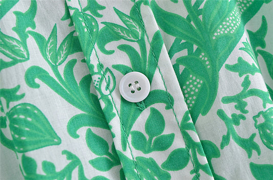 Vestido Camisero Estampado con Cordones Reforzados para Mujer - Image 2