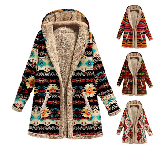Sudadera Estampada de Algodón y Lino con Capucha - Abrigo Cálido y Suave - Image 11