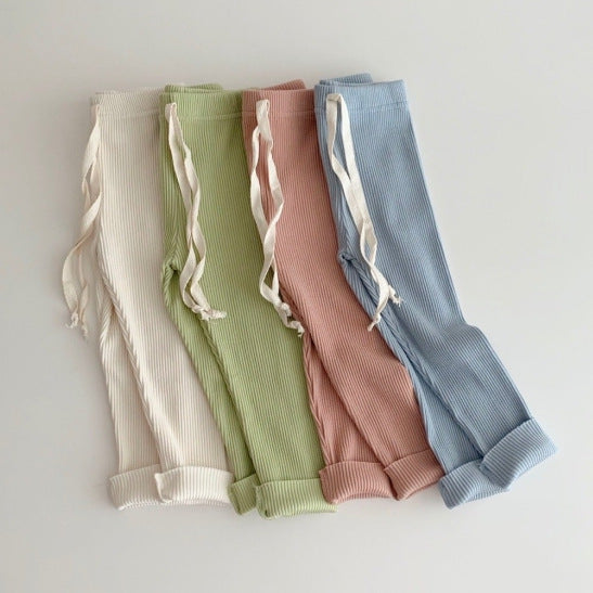 Leggings Elásticos con Cintura Ancha en Colores Pastel
