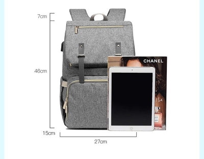 Mochila Maternal Térmica Impermeable con Carga USB y Calentador de Biberones - Image 15