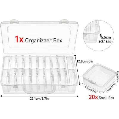 Juego de Cajas de Joyería Transparentes con Tapa Abatible - Image 13