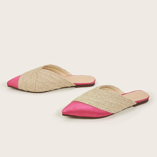 Sandalias Tipo Pantufla Diaria con Punta Reforzada - Diseño Versátil en Cuerda de Cáñamo para Mujer