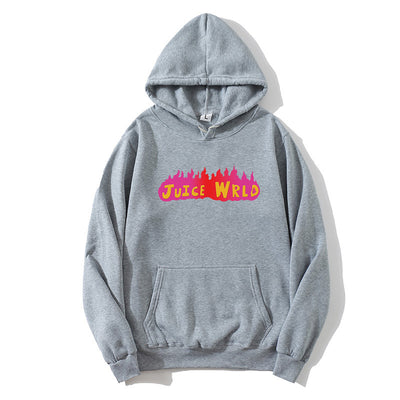 Sudadera con capucha estampado llamas oversize - Image 15