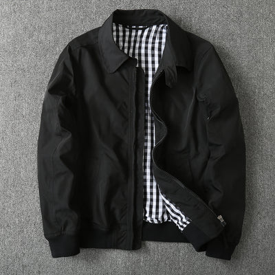 Chaqueta Abrigo Doble Cuello Alto Color Sólido para Hombre - Image 5