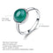 Verde Agate Gemstone Ring Female Simple Inlaid Natural Stone Verde Agate Tamaño 5
