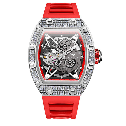 Reloj Automático Mecánico para Hombre con Cristales Engastados - Image 9