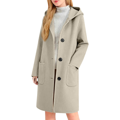 Abrigo de Lana Reversible para Mujer con Capucha - Image 9