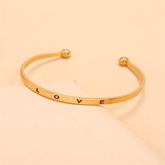 Pulsera Abierta de Aleación Love para Mujer - Image 3