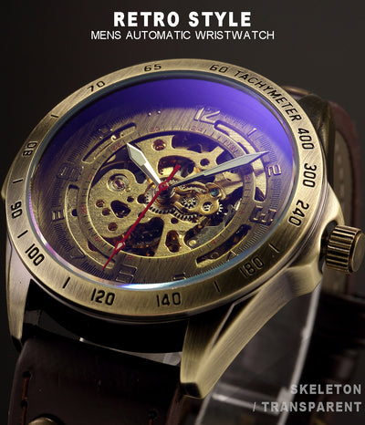 Reloj Mecánico Automático Vintage Hueco de Estilo Nostálgico - Image 5