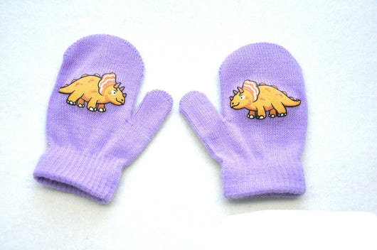 Guantes Tejidos con Patrón de Dinosaurios - Image 10