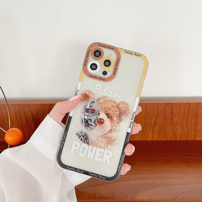 Funda para Teléfono Oso Mecánico con Ojos de Ángel Floral - Image 6