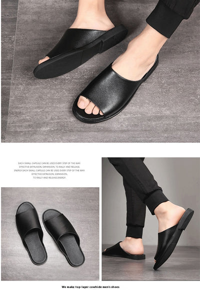 Sandalias Casuales de Cuero para Hombre - Comodidad de Verano - Image 7
